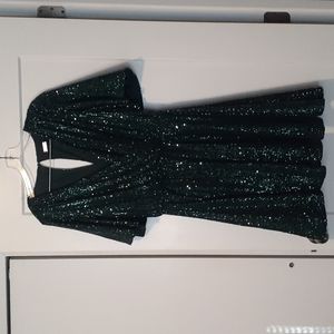 Green sequin dress sz L